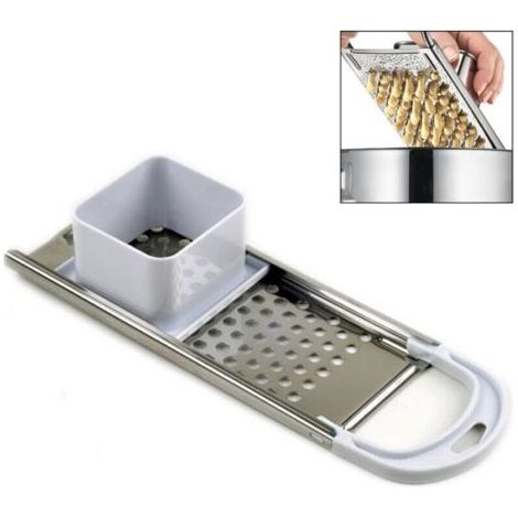 Pair Machine à spaetzle en acier inoxydable Outil de cuisson pour machine à pâtes avec poussoir de sécurité et poignée confortable (1/4)