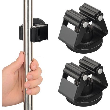 Porte - balai à balai magnétique,balai magnétique robuste pour outils de garage,garage cuisine buanderie rangement et organisation porte - balai puissant pour(2pc) (1/5)