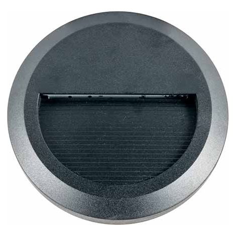 V-TAC VT-1142-B Lampada applique LED 2W parete segnapasso bianco caldo 3000K rotondo nero IP65 - SKU 1317 (1/5)
