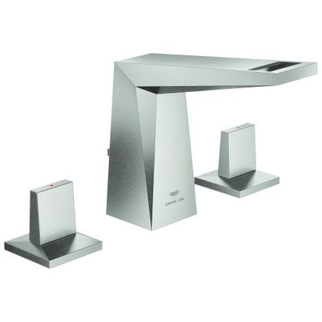 Grohe Allure Brilliant Batteria a 3 fori per lavabo Taglia M Cromo spazzolato, 20626DC0 (1/2)
