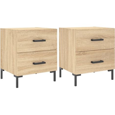 Tables de chevet 2 pcs chêne sonoma 40x35x47,5 (1/5)