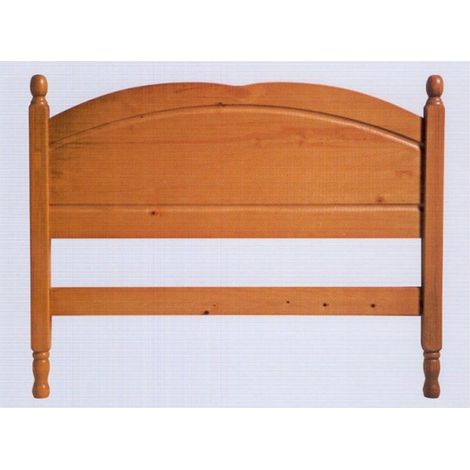 Tête de lit en pin massif coloris miel - Longueur 142 x Profondeur 2 x Hauteur 99 cm (1/2)