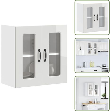 vidaXL Armoire murale de cuisine avec porte en verre Kalmar