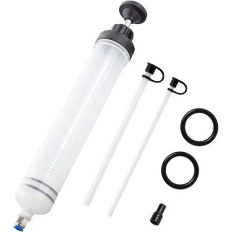 seringue à huile de 500 ml, seringue d'aspiration d'huile avec pompe de transfert, seringue pour liquide de frein avec tube d'extension, seringue de vidange, pompe manuelle (1/4)