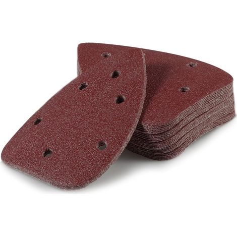 Lot de 30 feuilles de papier de verre pour ponceuse à souris Grain 80 6 trous (1/5)