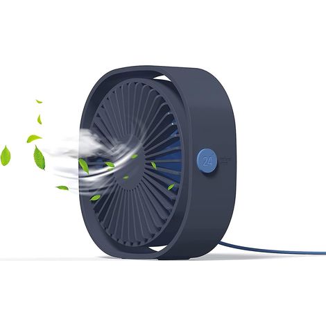 Mini ventilateur portable, ventilateur USB, ventilateur silencieux, ventilateur rotatif à 360 ° (1/5)