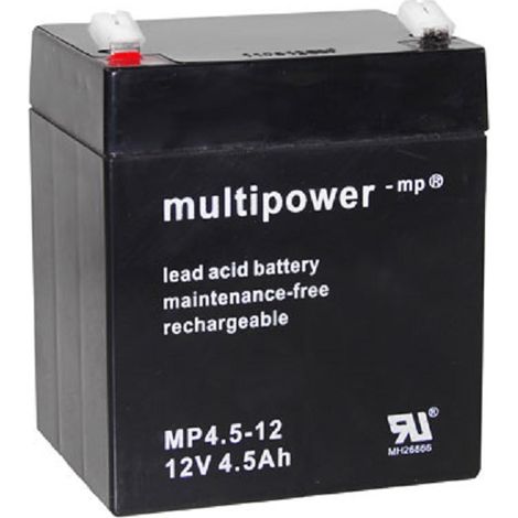 Amazon Multipower Blei-Akku MP4,5-12 Pb 12V / 4,5Ah Faston 4,8