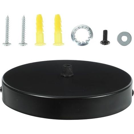 15cm Round Ceiling Plate for Chandelier Ceiling Canopy Black Bracket Hanging Lights Retro Decorative Style (1/5)