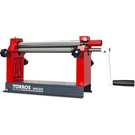 Torros – Rouleuse de tôles manuelle 3 rouleaux – Largeur de travail 305 mm – Épaisseur jusqu'à 0,8 mm – Pour cintrage conique – RME305