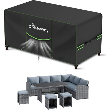Gartenmöbel Abdeckung 250x210x92cm wasserdicht, 420D Oxford, UV-Schutz, winddicht (1/5)