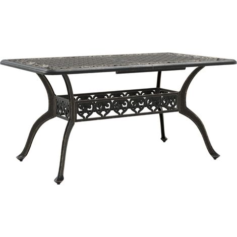 Table de jardin Table d'extérieur bronze 150x90x72 cm aluminium coulé (1/5)