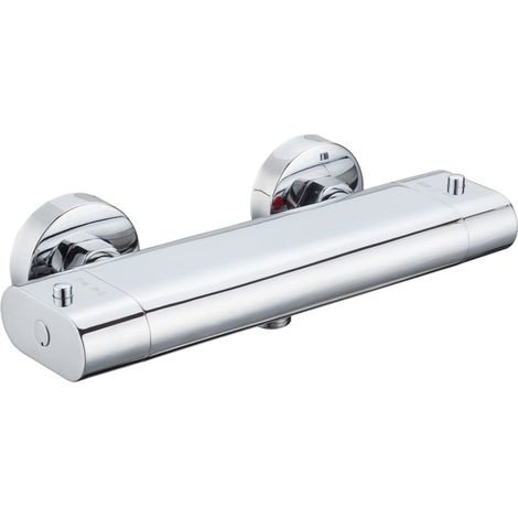 EISL Thermostat Duscharmatur Wasserhahn Bad mit Brauseanschluss Einhebelmischer Mischbatterie Dusche Sicherheitssperre Eco-Stopp-Funktion zum Wasser sparen 1230090 (1/2)