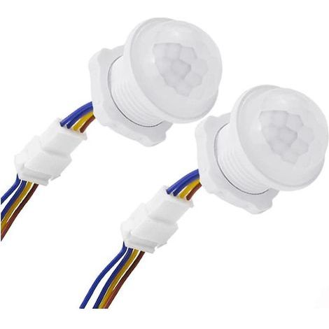 Confezione da 2 interruttori a infrarossi con rilevatore di movimento 110–220 V con sensore PIR e ritardo regolabile – WELLNGS (1/5)