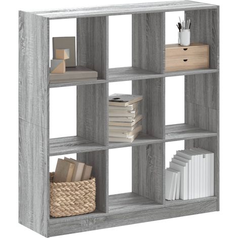 Estantería madera de ingeniería gris Sonoma 102x32x108 cm vidaXL (1/5)