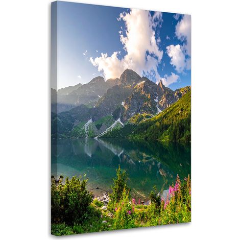 Tabelau sur Toile, Mer œil montagne paysage nature,20x30 (1/4)