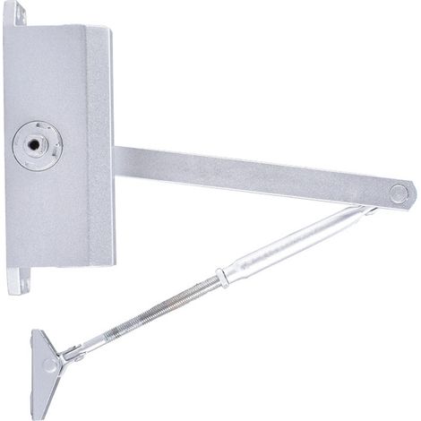 Ferme-porte automatique sans perçage, réglable à 180 degrés, pour portes coulissantes à ressort. (1/5)