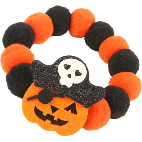 Collare per cani di Halloween, collare per cani alla moda - accessorio per feste, decorazione divertente, adatto per viaggi, eventi per cuccioli, feste all'aperto, taglia L (9-13 cm) (1/4)