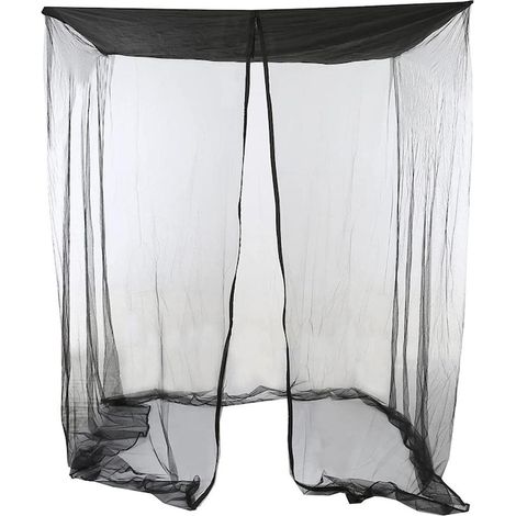 Moustiquaire pour balancelle de jardin en polyester noir, dimensions 155 x 125 x 200 cm, protection anti-moustiques (1/5)