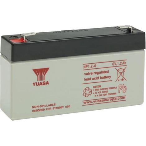 BATTERIA YUASA NP1,2-6 6V 1,2Ah (1/2)