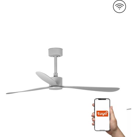 Faro Amelia Grand système intelligent Tuya gris à 3 lames (1/4)