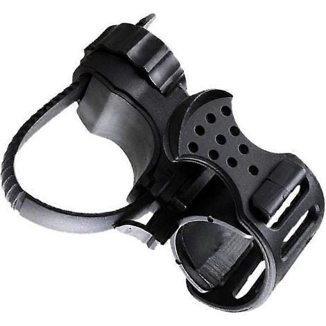 Support de lampe torche pour vélo, fixation pour guidon, clip en caoutchouc, rotation à 360°, réglable (1/5)