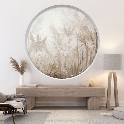 Stickers Trompe l'oeil Arche ronde - Pampas - Diamètre 30 cm (1/4)