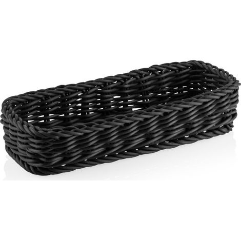 Panier à couverts 27 x 10 cm H 5 cm noir polypropylène WEAVER PRO - Was Germany (1/2)