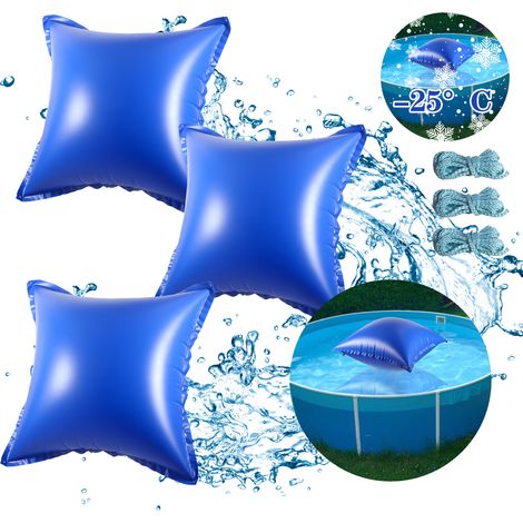 Wolketon Poolkissen 120x120cm Winterkissen für Pool Luftkissen Poolabdeckung Quadratisch Frostbeständig bis -25°C PVC Material 3 Stück (1/5)