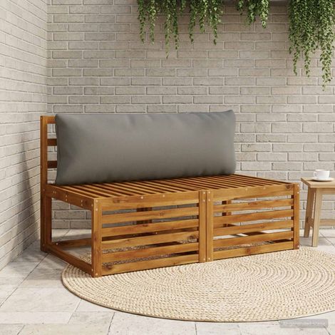 vidaXL Back Cushion PUTTEN 100% Polyester Grey 120 x 40 x 15 cm (1/5)