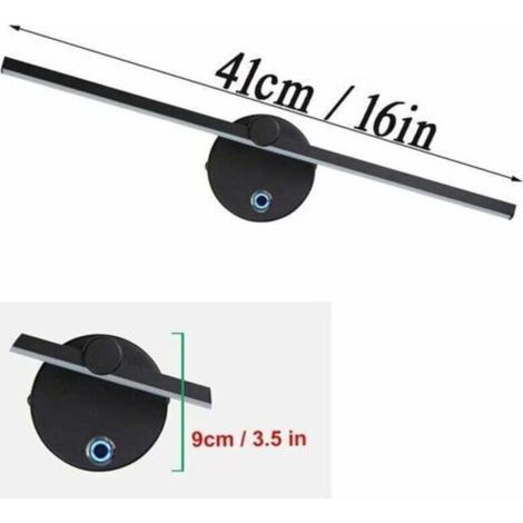 Lampes pour Miroir LED Dimmable avec Interrupteur, Applique Salle de Bain Rotative à 300° LED 5W 4000K Lampe Miroir Salle de Bain 41CM