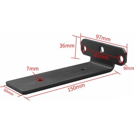 2 piezas,Soportes metálicos para estantes,Soporte para estante flotante,Soporte de acero inoxidable,Accesorios para muebles,Negro,150 mm (1/4)