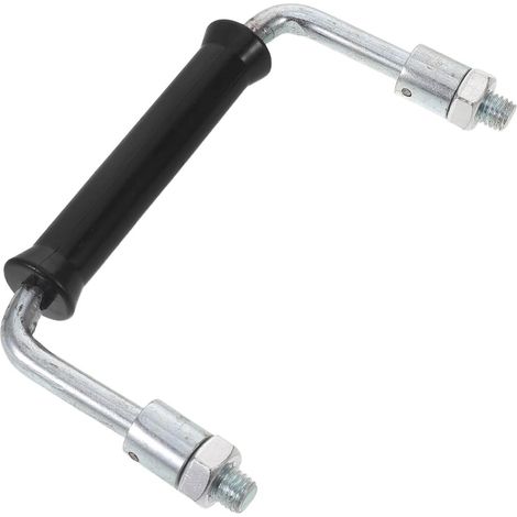 Poignée de porte de chaudière en forme de U, poignée de rechange pour poêle à bois, métal noir, entraxe 14 cm, résistante à la chaleur, pour cheminée familiale (1/5)