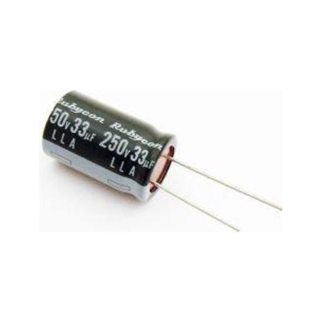 Condensateur électrolytique 33uf 250v 105º 13x20mm 33mf250v105/radial
