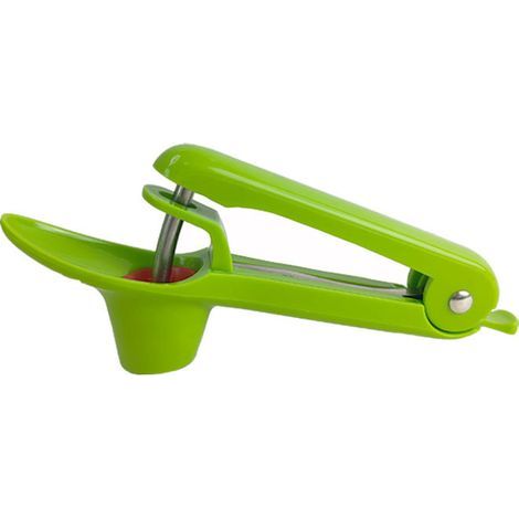 Extractor de huesos de cereza con diseño de cierre que ahorra espacio para hacer platos con cerezas y (verde) (1/5)