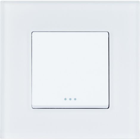 Interruptor Simple de Cruzamiento con Marco PC Modern Blanco