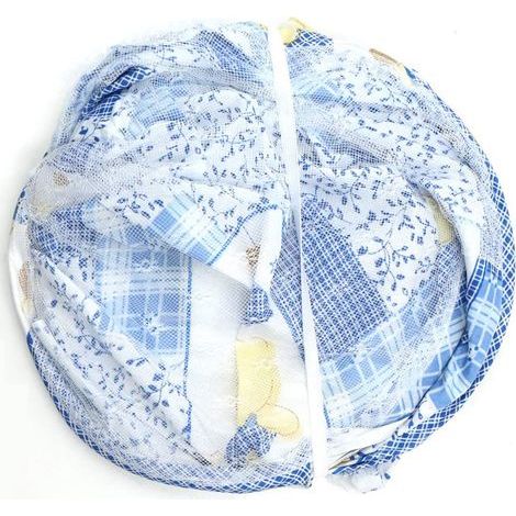 Faltbares Babybett mit integriertem Moskitonetz, Baby-Reisezelt, faltbares und tragbares Babybett mit Reißverschluss, ideal für Familienausflüge im Freien (blau). (1/5)