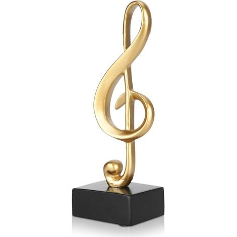 Ej.Life Note de Musique Statue, clé de sol décoration , Note de Musique Sculpture ,Figurine Symbole Ornements, Centre de Table Clé de Sol Symbole de Décoration Note de Musique Decoration pour Piano, 1 (1/5)
