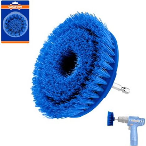 Cepillo De Limpieza Medio 4" WADFOW Con Cerdas Medianas Y Vástago Hexagonal 1/4"