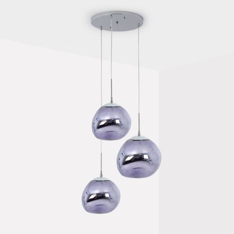 Lampada a sospensione tripla in cristallo "KADNIS" - 3 x E27