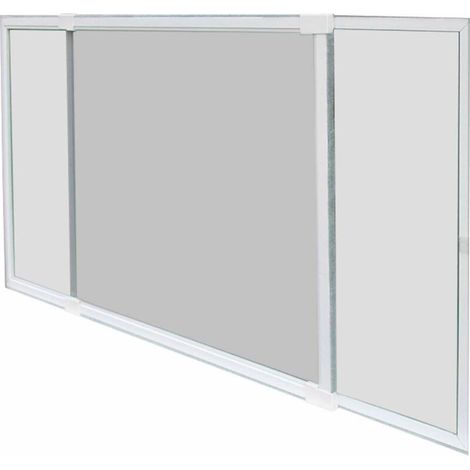 Moustiquaire de fenêtre extensible 50x75-142cm – Maille en fibre de verre – Installation rapide sans perçage – Protection contre les insectes