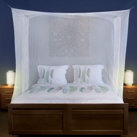 Moustiquaire pour lit simple à king size, décoration rectangulaire pour la maison et les voyages (1/5)