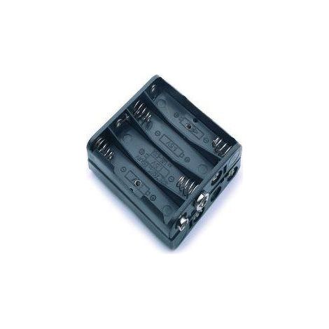 Porte-piles R06x8 avec clip 8 piles Aa Bh-383b
