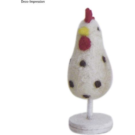 RAYHER - 2 PEZZI - GALLINE IN FELTRO 13CM