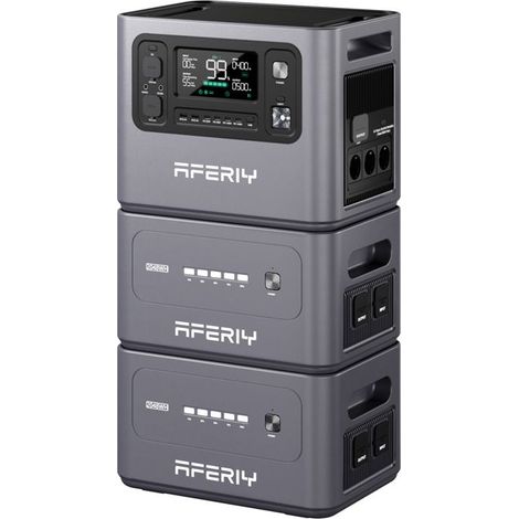 Tragbare Stromstation - AFERIY - P280 - 2800W - 6144Wh (2 Batterien) - LiFePO4 4000 Zyklen