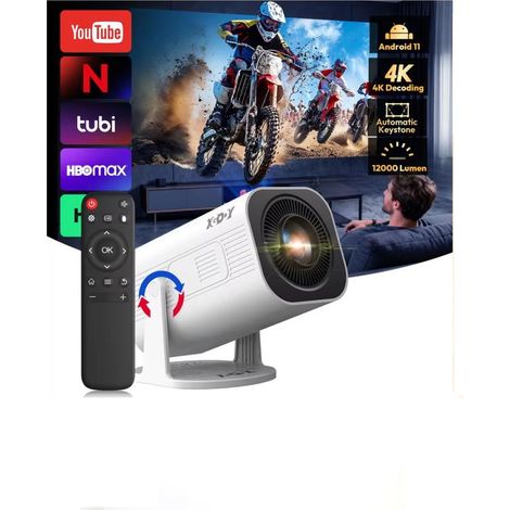 3 Pro projecteur 4K Wifi6 Android Mini projecteur 300 ANSI double WIFI BT5.4 1280720P Home cinéma extérieur Portable (1/5)