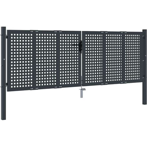 Maison Exclusive - Cancello da Giardino Antracite 300x100 cm in Acciaio