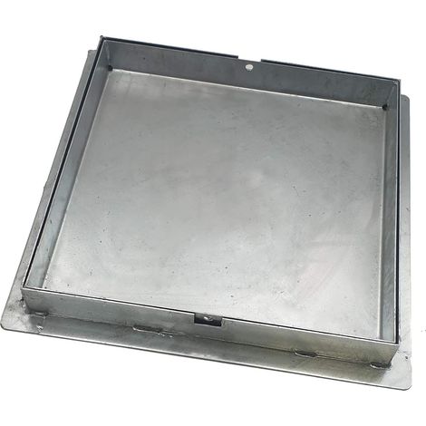 Einside – Couvercle à carreler galvanisé 50 x 50 cm – Hauteur cadre 5 cm – Acier S235JR – Étanchéité pour sols en béton armé