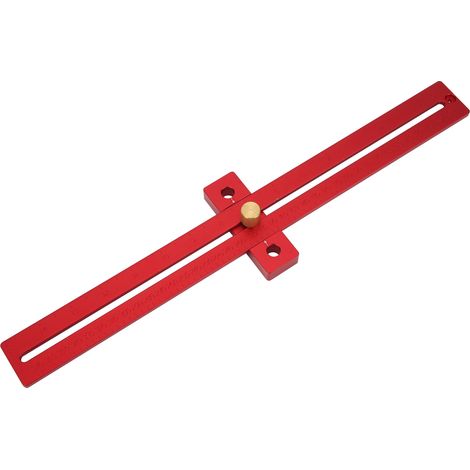 T-förmige Holzmarkierungslineal aus Aluminiumlegierung, Linienpositionierer, Messwerkzeug 0-370 mm (1/5)