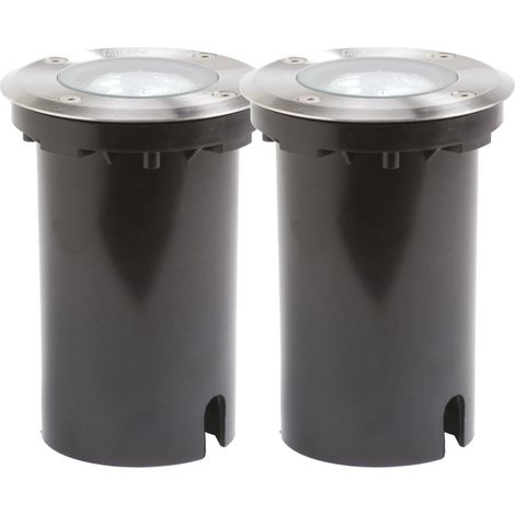 2er SET Außen Bodeneinbaustrahler Ø 11cm IP65, Edelstahl, bis 1500 kg (1/5)