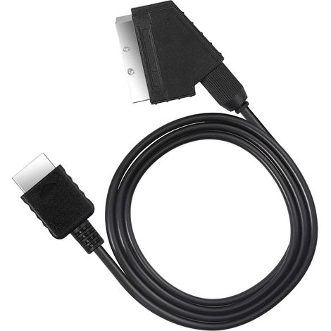 Lot de 2 câbles péritel RVB 1,8 m pour PS3 PS2 vers TV uniquement pour PAL (1/5)